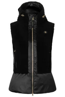 Best Fenna Hooded Shearling & Down Hybrid Vest Women Ski Layers