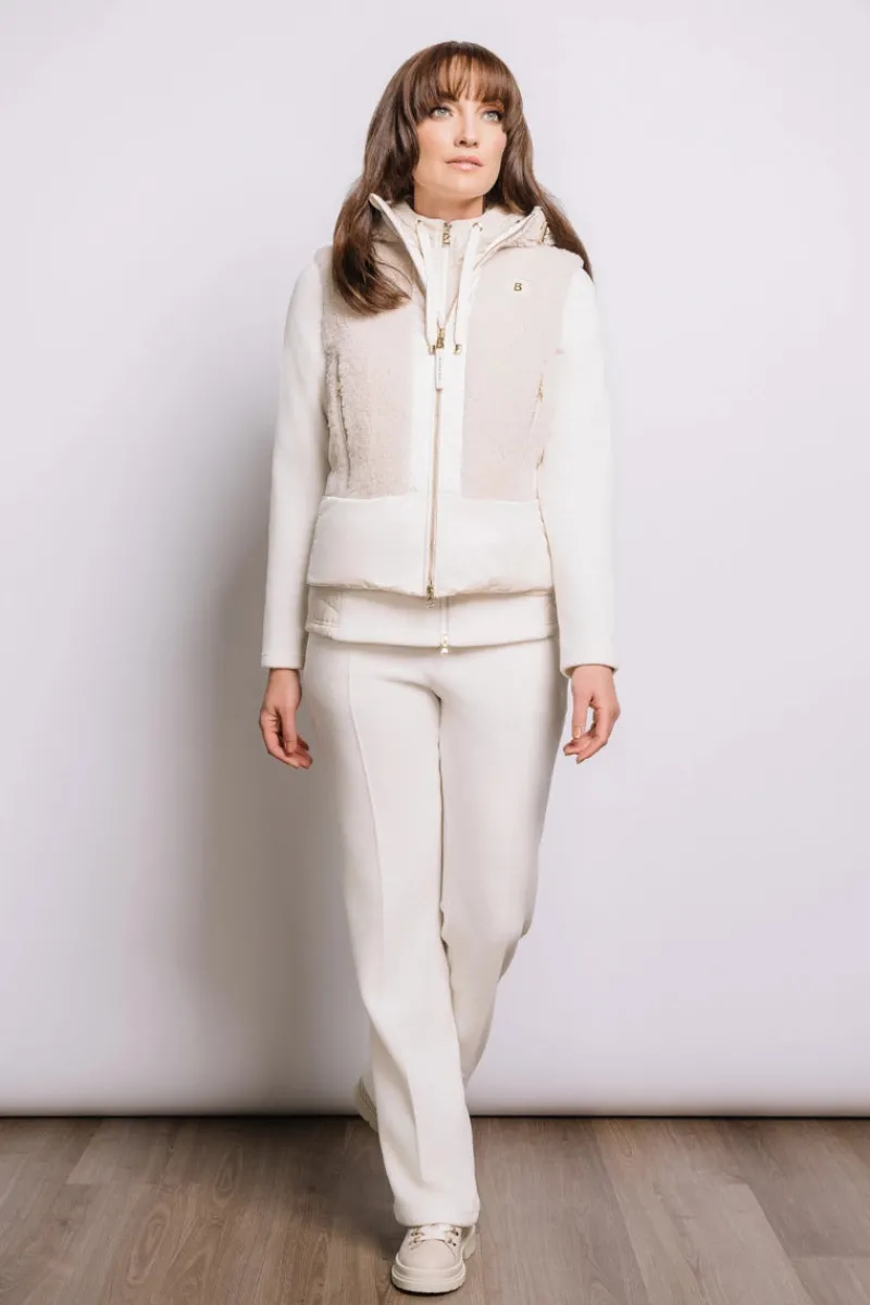 Best Fenna Hooded Shearling & Down Hybrid Vest Women Ski Layers
