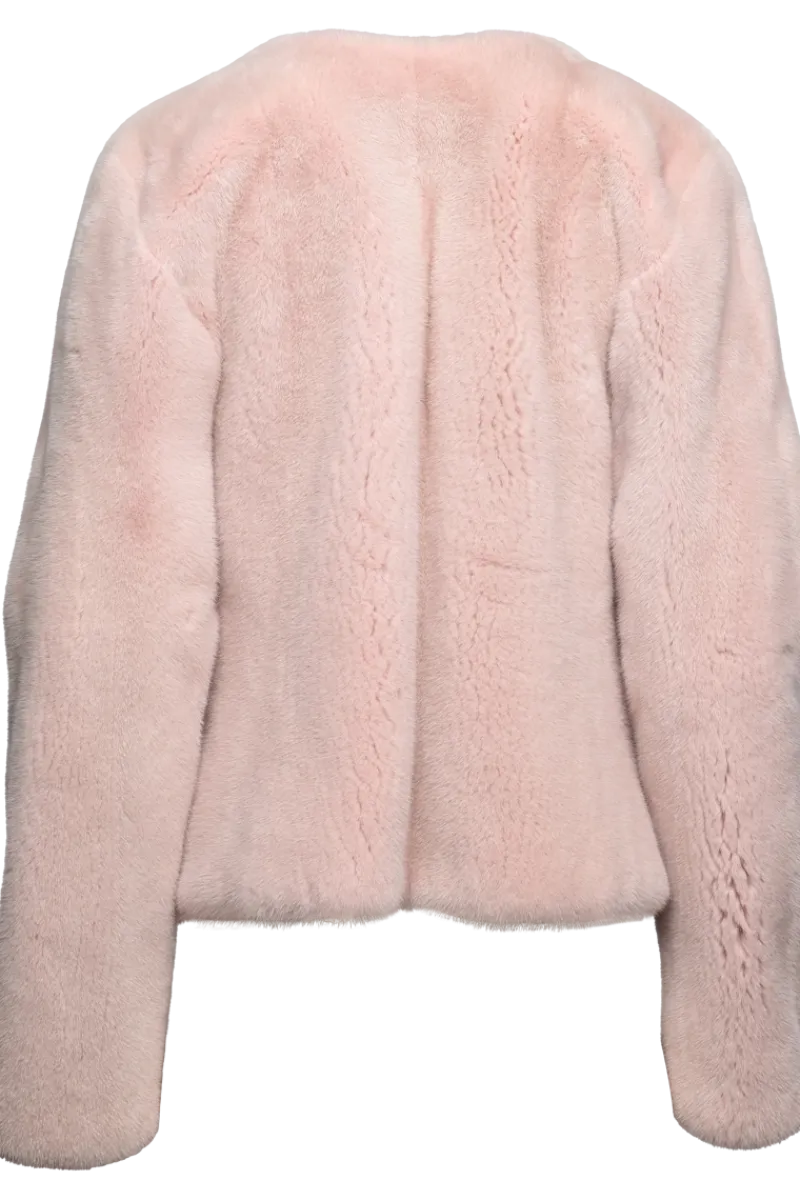 Sale Fitted Crew Neck Mink Fur Jacket Women Mink|Fur Jackets