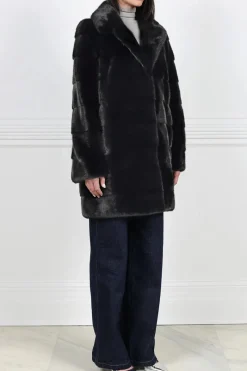Sale Fitted Horizontal Mink Fur Jacket Women Fur Jackets