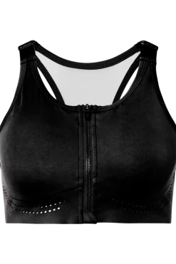 Force Zip Front Laser Cut Sports Bra Women All Activewear