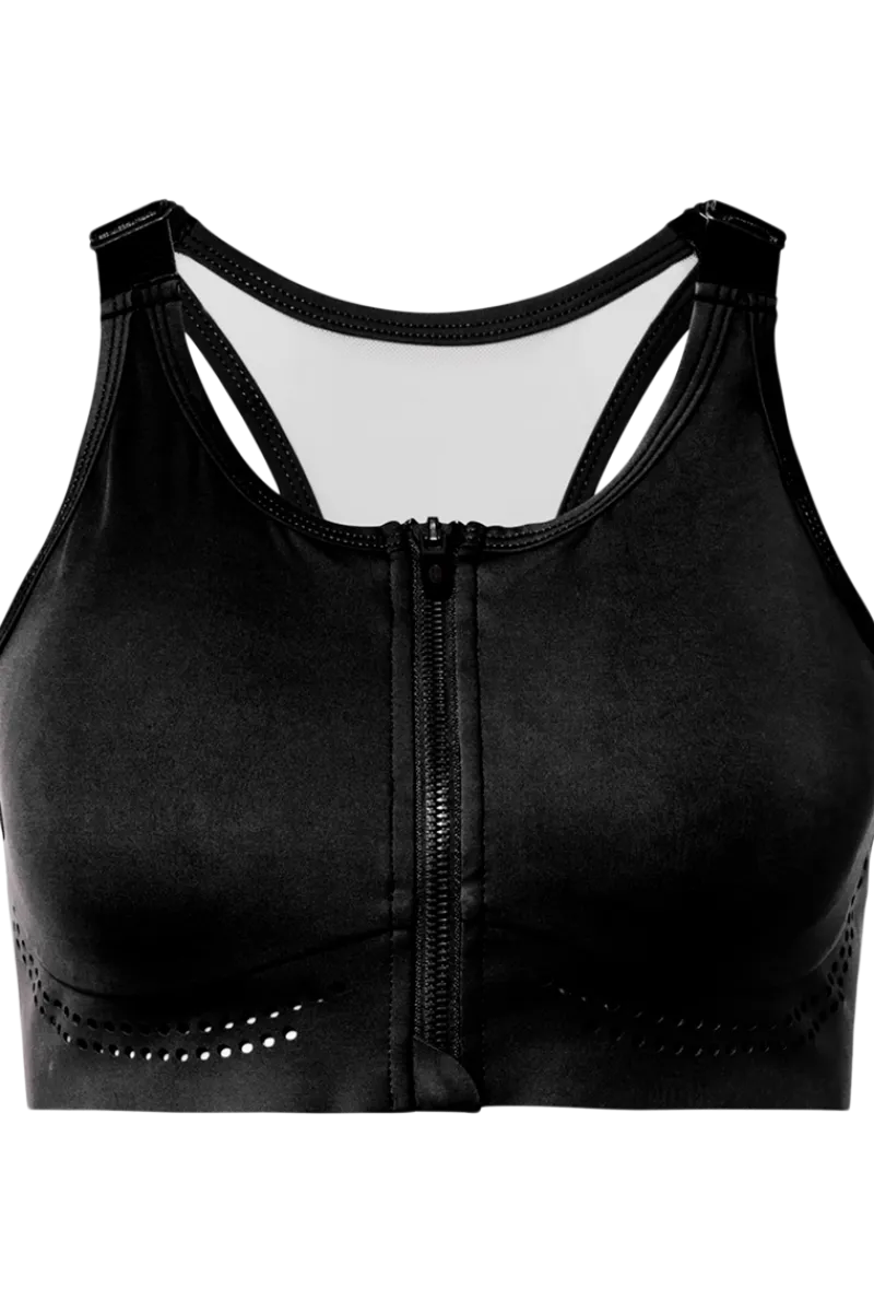 Force Zip Front Laser Cut Sports Bra Women All Activewear