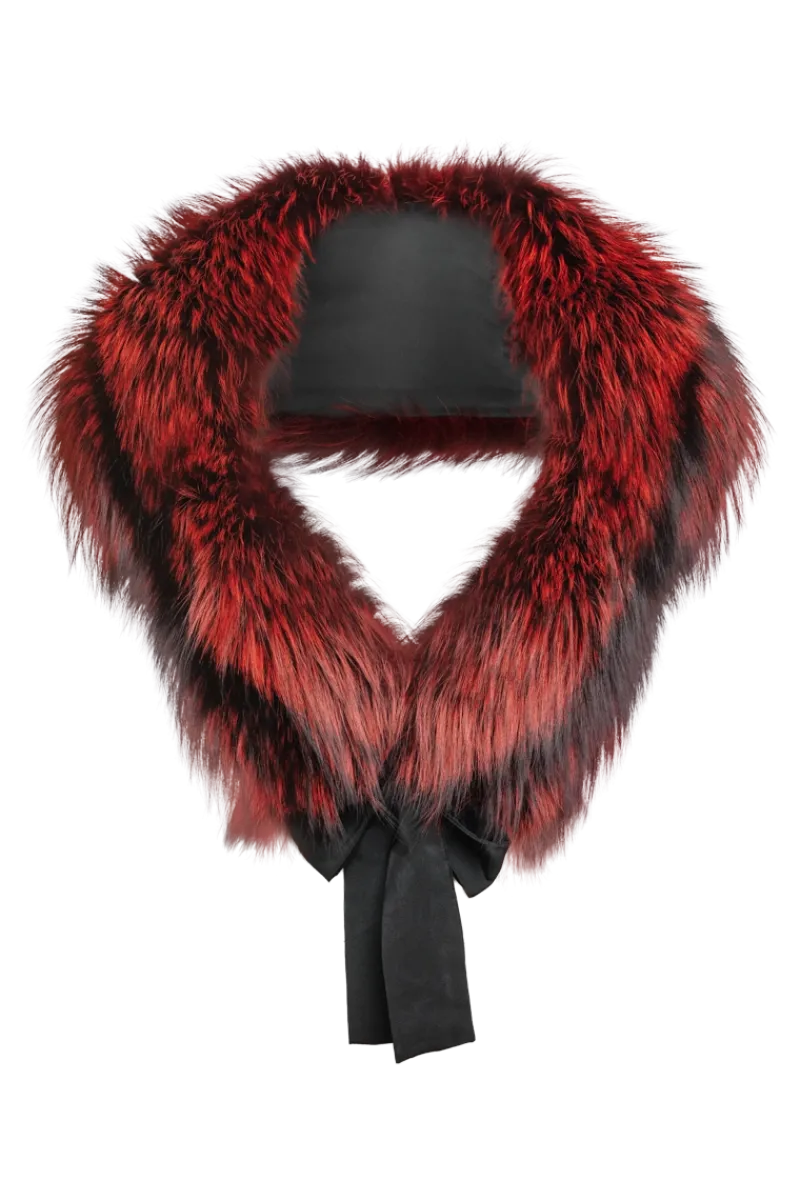 Online Fox Fur Stole - Matching Silk Ties Women Fox
