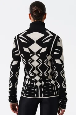 Hot Geo Merino Wool Turtleneck Sweater Women Ski Layers