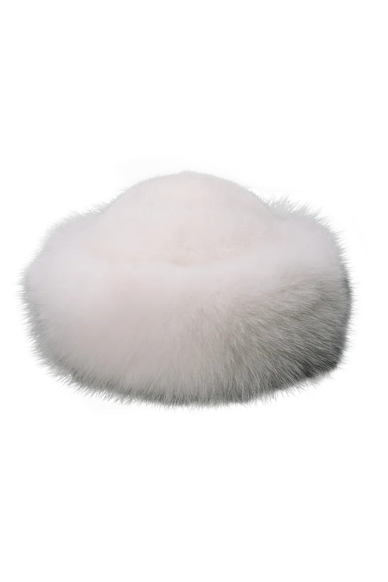 Best GiGi Mink Fur Crown and Fox Fur Roller Hat Women Hats|Fox