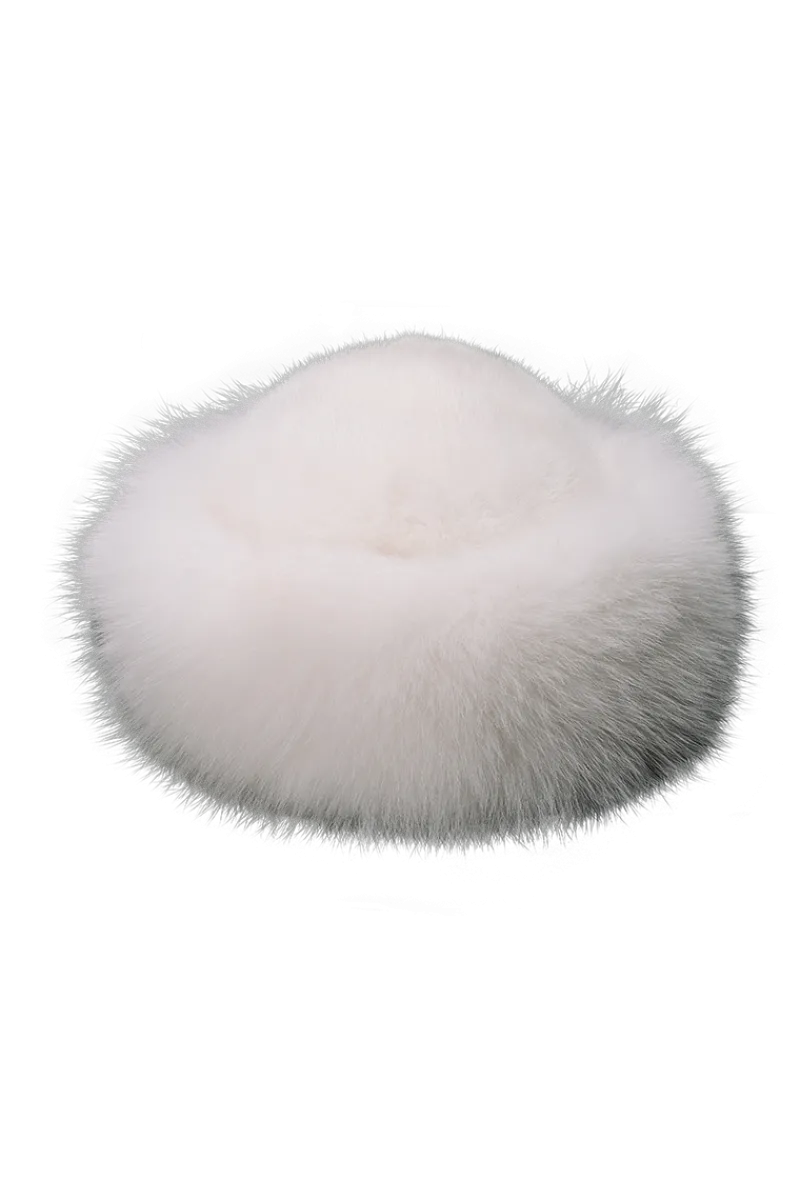 Best GiGi Mink Fur Crown and Fox Fur Roller Hat Women Hats|Fox