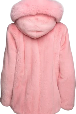 Best Hooded Bubble Gum Mink & Fox Fur Parka Women Mink|Fur Jackets