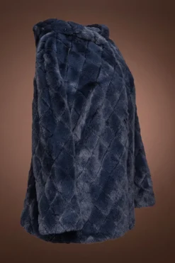 New Hooded Diamond Pattern Mink Fur Jacket Women Fur Jackets