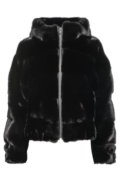 Online Hooded Horizontal Mink Fur Bomber Jacket Women Fur Jackets