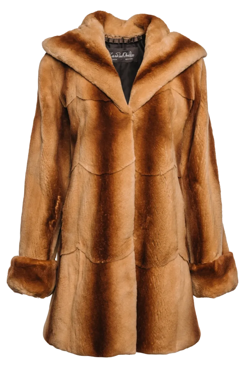 Sale Hooded Plucked Mink Fur Jacket Women Fur Jackets