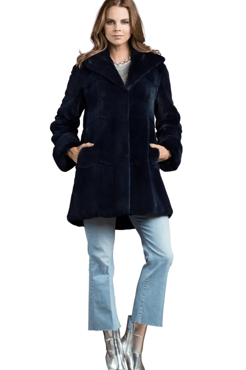 Sale Hooded Plucked Mink Fur Jacket Women Fur Jackets