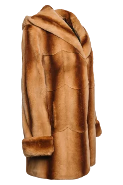 Sale Hooded Plucked Mink Fur Jacket Women Fur Jackets