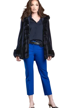 Outlet Hooded Reversible Sheared Mink and Chinchilla Fur Jacket Women Mink|Fur Jackets