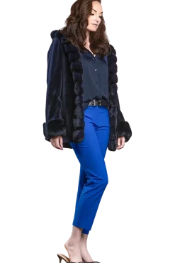 Outlet Hooded Reversible Sheared Mink and Chinchilla Fur Jacket Women Mink|Fur Jackets