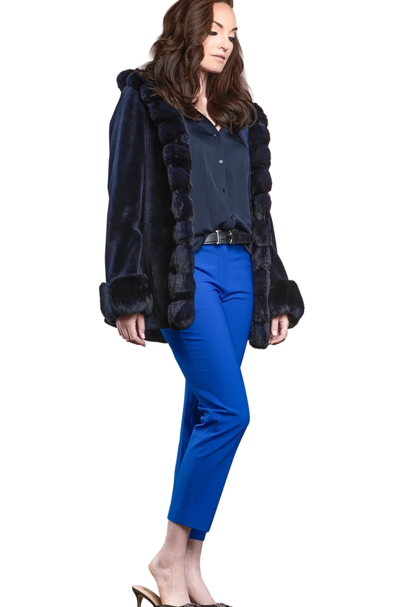 Outlet Hooded Reversible Sheared Mink and Chinchilla Fur Jacket Women Mink|Fur Jackets