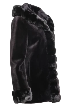 Outlet Hooded Reversible Sheared Mink and Chinchilla Fur Jacket Women Mink|Fur Jackets