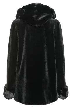 Outlet Hooded Reversible Sheared Mink and Chinchilla Fur Jacket Women Mink|Fur Jackets