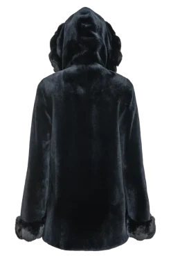 Outlet Hooded Reversible Sheared Mink and Chinchilla Fur Jacket Women Mink|Fur Jackets