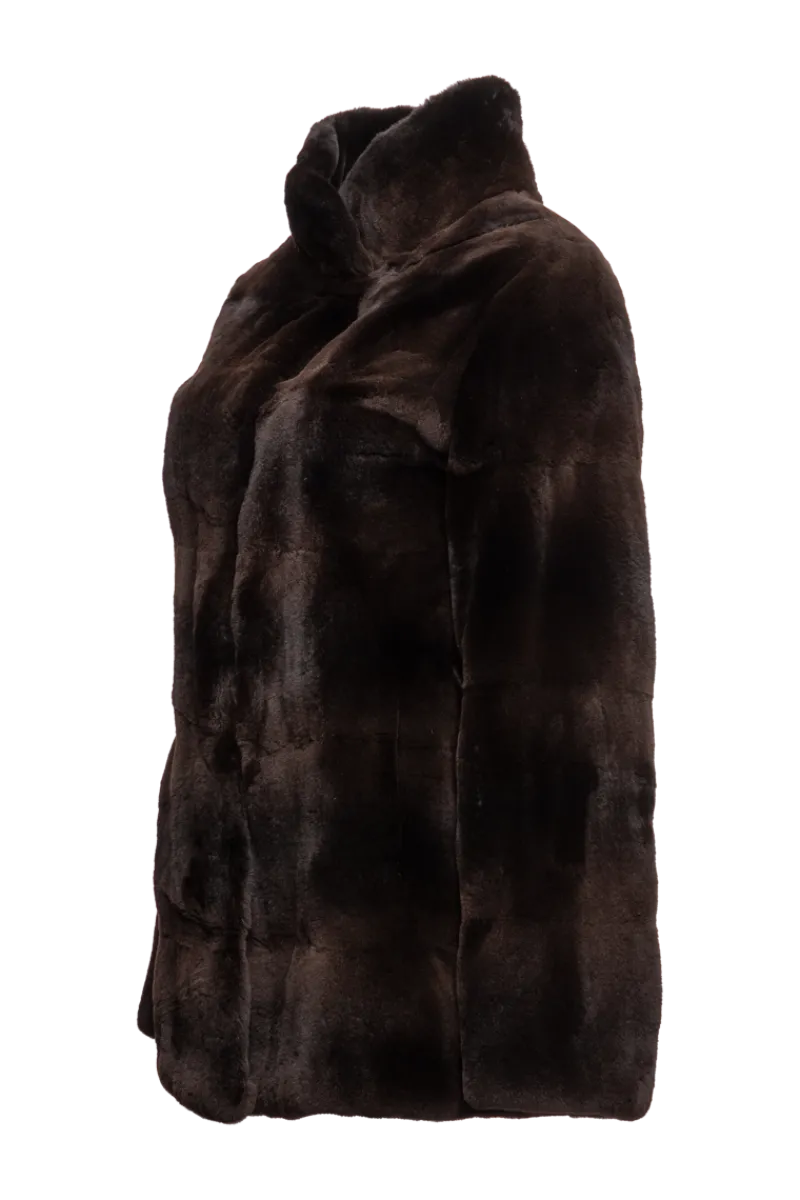 Horizontal Mink Fur Jacket Women Fur Jackets