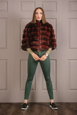 Online Horizontal Sable Fur Bolero Women Fur Jackets