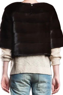 New Horizontal Solid Color Mink Fur Pull - Over - Side Zipper Women Fur Jackets|Mink