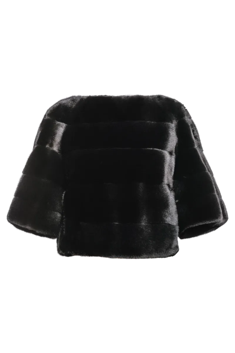 New Horizontal Solid Color Mink Fur Pull - Over - Side Zipper Women Fur Jackets|Mink