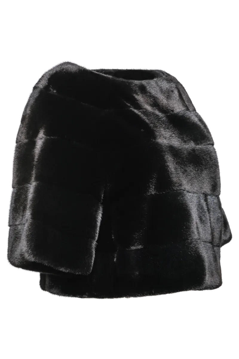 New Horizontal Solid Color Mink Fur Pull - Over - Side Zipper Women Fur Jackets|Mink