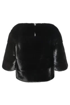 New Horizontal Solid Color Mink Fur Pull - Over - Side Zipper Women Fur Jackets|Mink