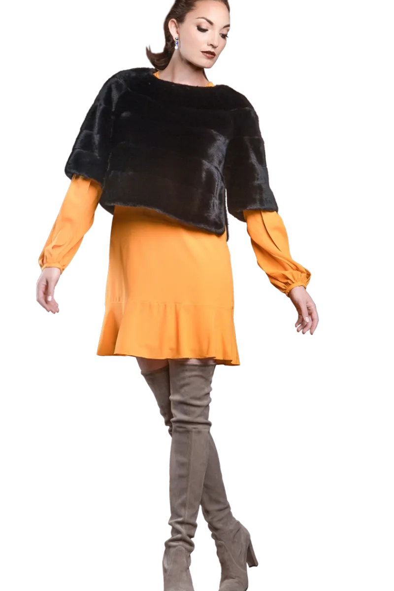 New Horizontal Solid Color Mink Fur Pull - Over - Side Zipper Women Fur Jackets|Mink