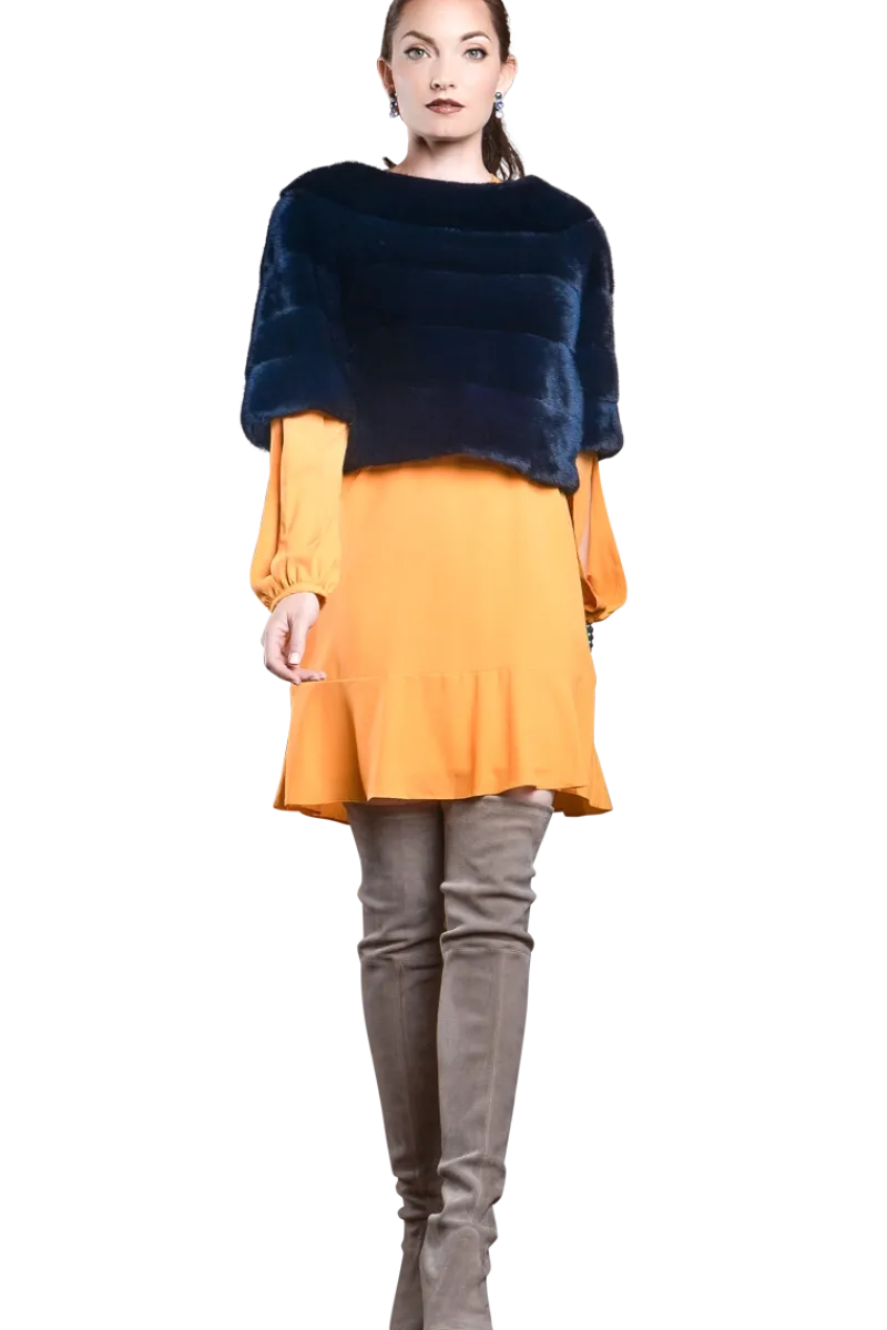 New Horizontal Solid Color Mink Fur Pull - Over - Side Zipper Women Fur Jackets|Mink