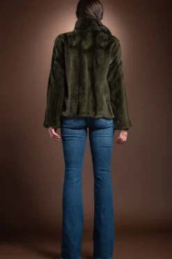 New Cross Mink Fur Jacket Women Fur Jackets