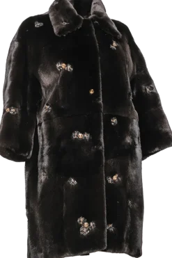 Outlet Jeweled Mink Fur Coat Women Mink|Fur Coats