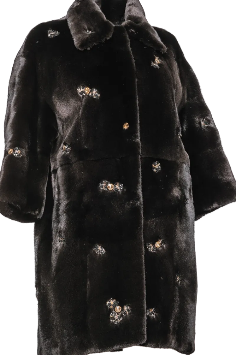 Outlet Jeweled Mink Fur Coat Women Mink|Fur Coats