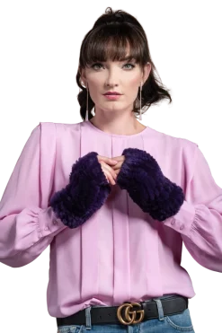 Best Knitted Fingerless Rex Rabbit Fur Gloves Women Gloves|Rex Rabbit