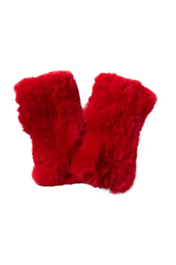 Best Knitted Fingerless Rex Rabbit Fur Gloves Women Gloves|Rex Rabbit