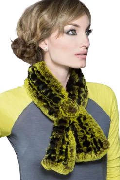 Best Knitted Rex Rabbit Pull-Though Scarves-Flower Detail Women Scarves|Rex Rabbit