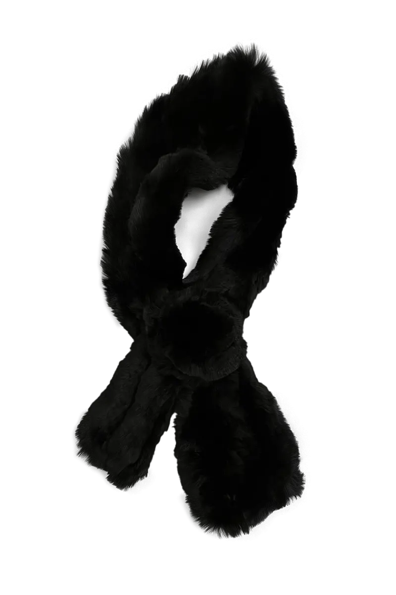 Best Knitted Rex Rabbit Pull-Though Scarves-Flower Detail Women Scarves|Rex Rabbit