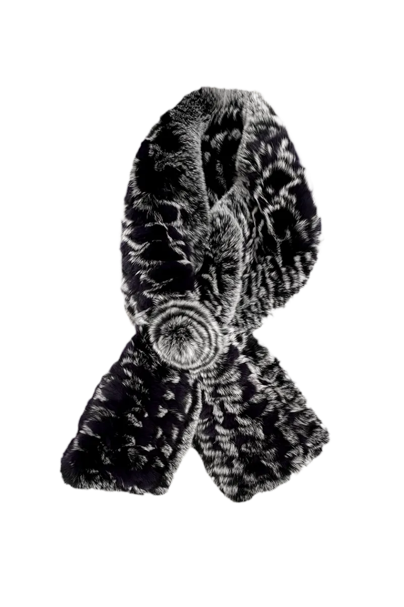 Best Knitted Rex Rabbit Pull-Though Scarves-Flower Detail Women Scarves|Rex Rabbit