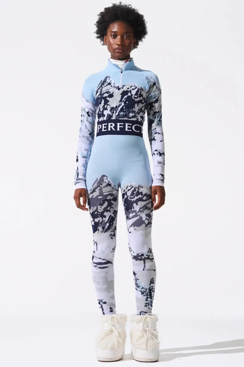 Print 1/4-Zip Base Layer Top Women Ski Layers