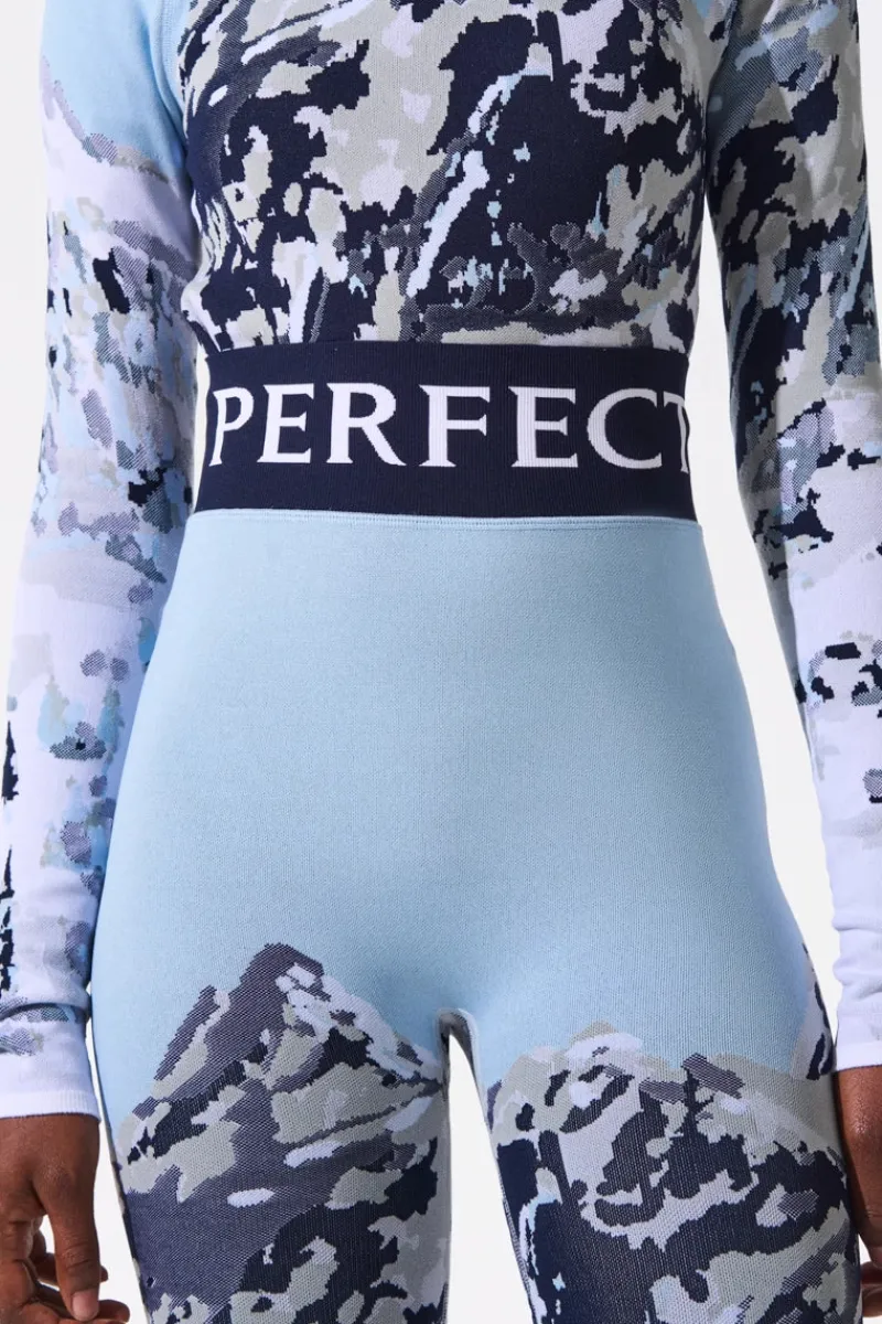 Print 1/4-Zip Base Layer Top Women Ski Layers
