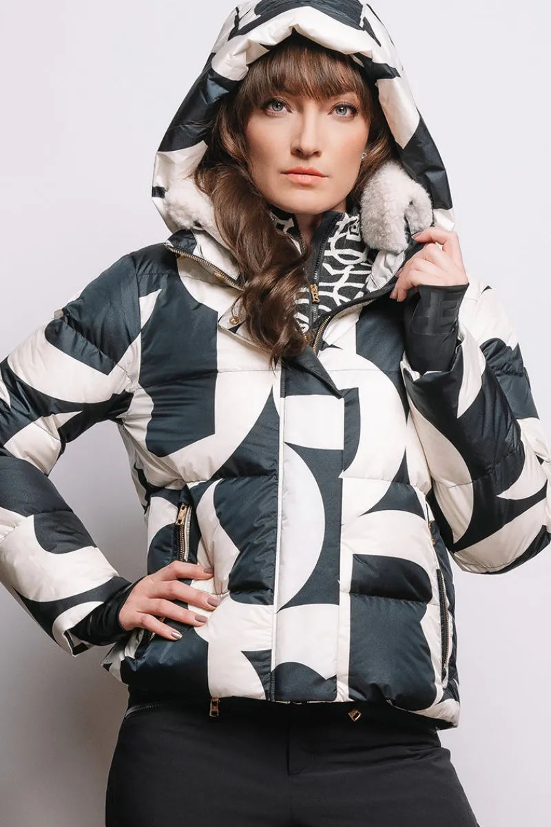 Clearance Maja Down Functional Ski Jacket - B Print Women Ski Jackets