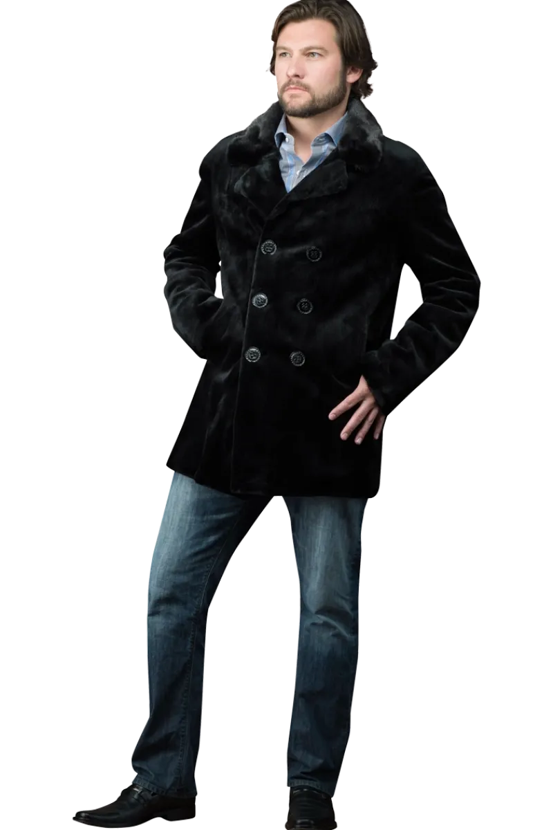 Clearance Men's Sheared Mink Double Breasted Fur Jacket Women Furs And Shearlings|Mink
