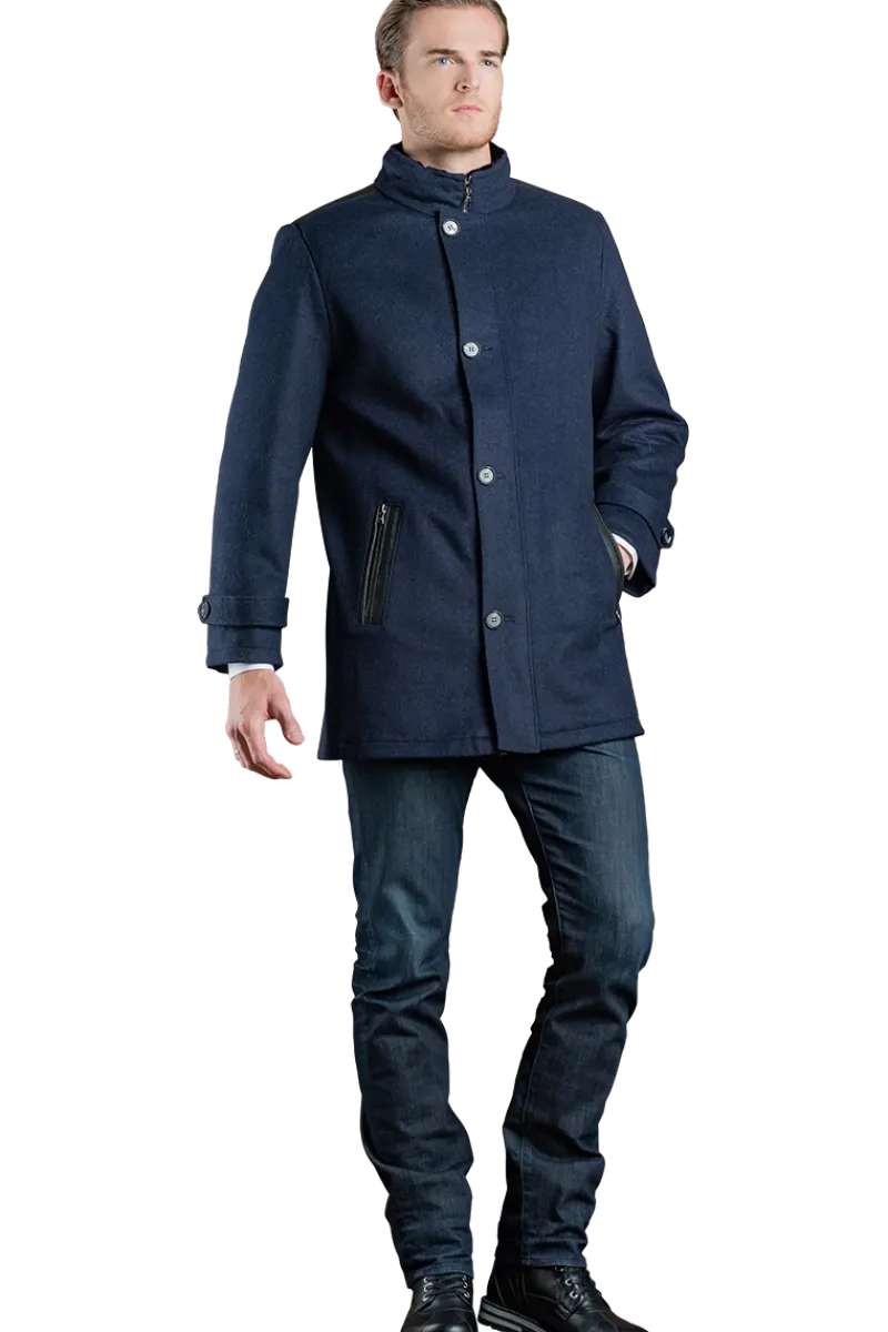 Discount Men's Cashmere Sheared Mink Fur Lined Jacket Furs And Shearlings