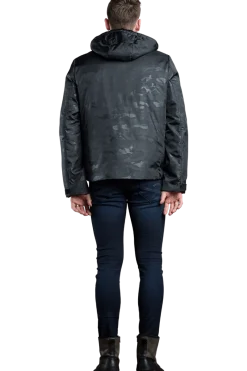 Clearance Men's 2 in 1 Camo Print Hooded Shell Jacket-Reversible Zip-Out Black Plucked Mink Fur Vest Women Furs And Shearlings|Mink