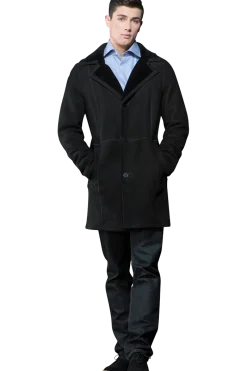 Outlet Men's Spanish Trench Mid-Length Shearling Coat Women Furs And Shearlings|Lamb