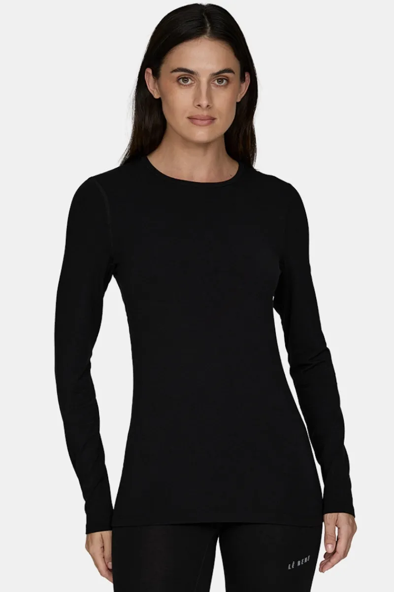 Clearance Merino Midweight Base Layer Crew Top Women Ski Layers
