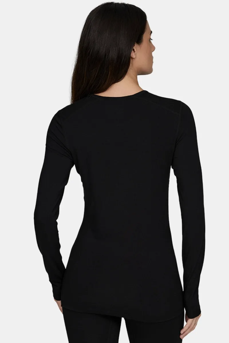 Clearance Merino Midweight Base Layer Crew Top Women Ski Layers