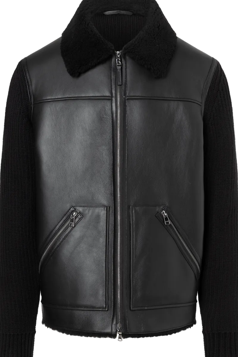 Hot Moritz Leather Knit Jacket Après Ski|Furs And Shearlings