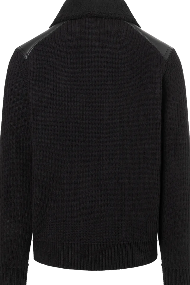 Hot Moritz Leather Knit Jacket Après Ski|Furs And Shearlings