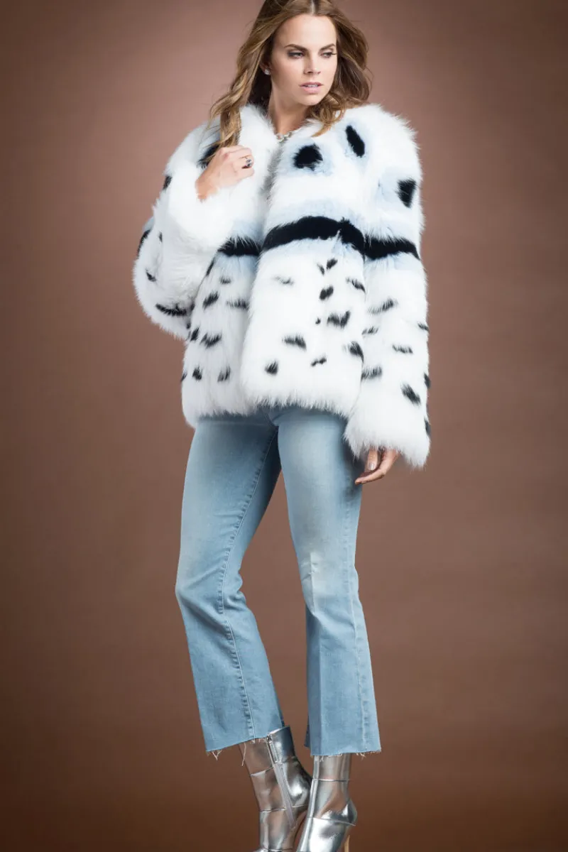 Best Multi-Color Fendi Fox Style Fur Jacket Women Fur Jackets